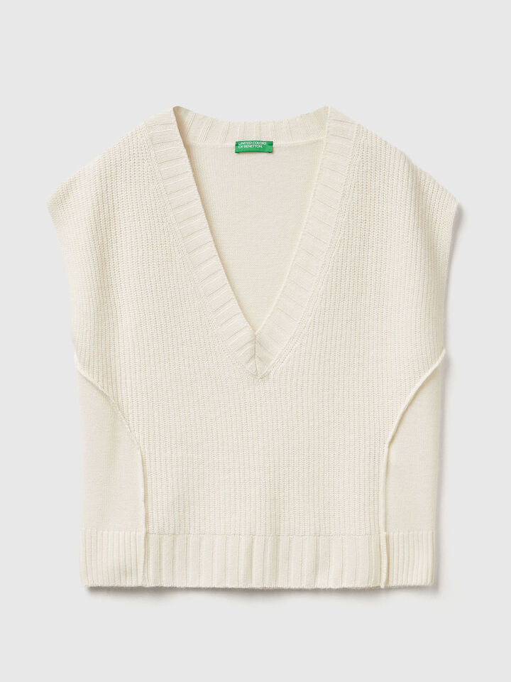 S/L V NECK SWEATER Women image number 5